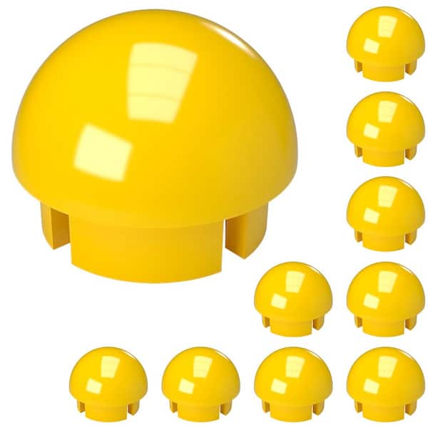 Formufit 1-1/4 in. Furniture Grade PVC Internal Ball Cap in Yellow (10-Pack)