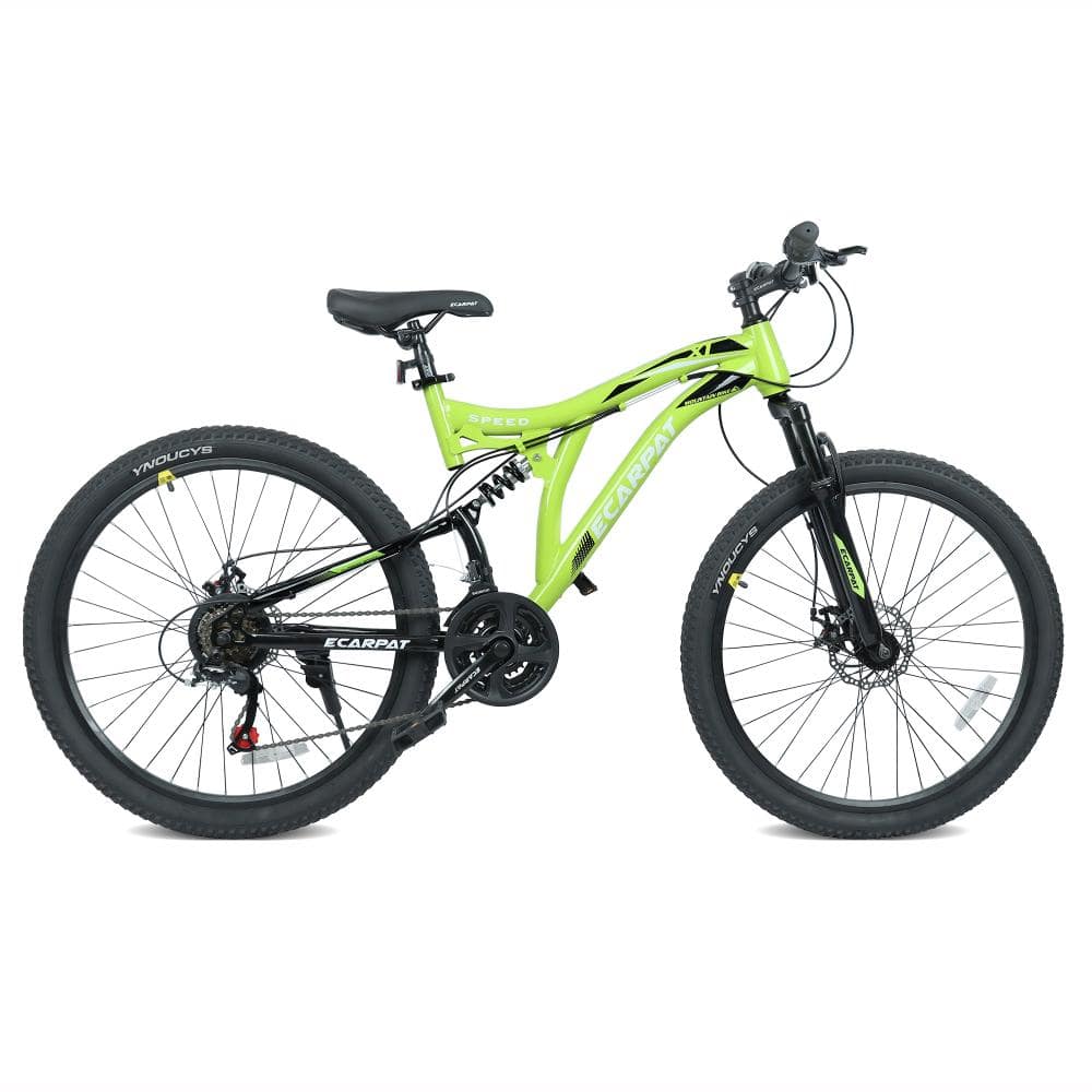 Green 26 Inch Mountain Bike with 21-Speeds & Full Suspension Steel Frame, Alloy Rims, Disc Brakes price history on PriceWatchPro