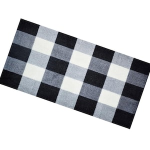 In-Home Washable/Non-Slip Buffalo Check 2 ft. 3 in. x 1 ft. 5 in. Area Rug & Mat