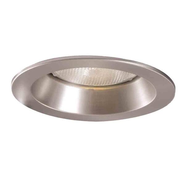 HALO 3 in. Satin Nickel Recessed Ceiling Light Shower Trim with Regressed Lens
