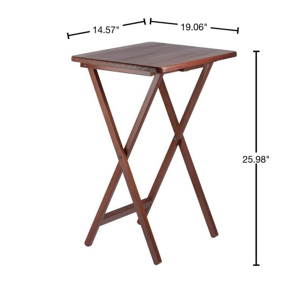 Alex19.06 in. Walnut 5-Piece Snack Table - thumbnail 3