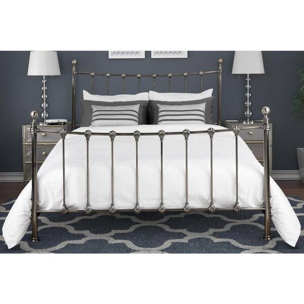 DHP Merano Antique Brass Queen Bed Frame