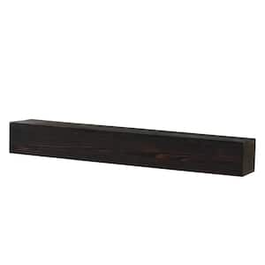 48 in. W x 9 in. D Espresso Wood Fireplace Mantel Rustic Wall-Mounted and Floating Decorative Wall Shelf Easy to Install