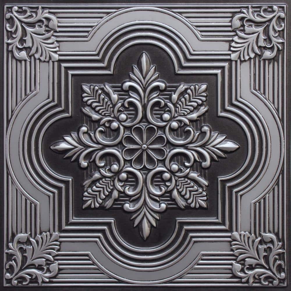 Falkirk Perth Antique Silver 2 ft. x 2 ft. Decorative Rustic Glue Up or Lay In Ceiling Tile (4 sq. ft./case) price history on PriceWatchPro