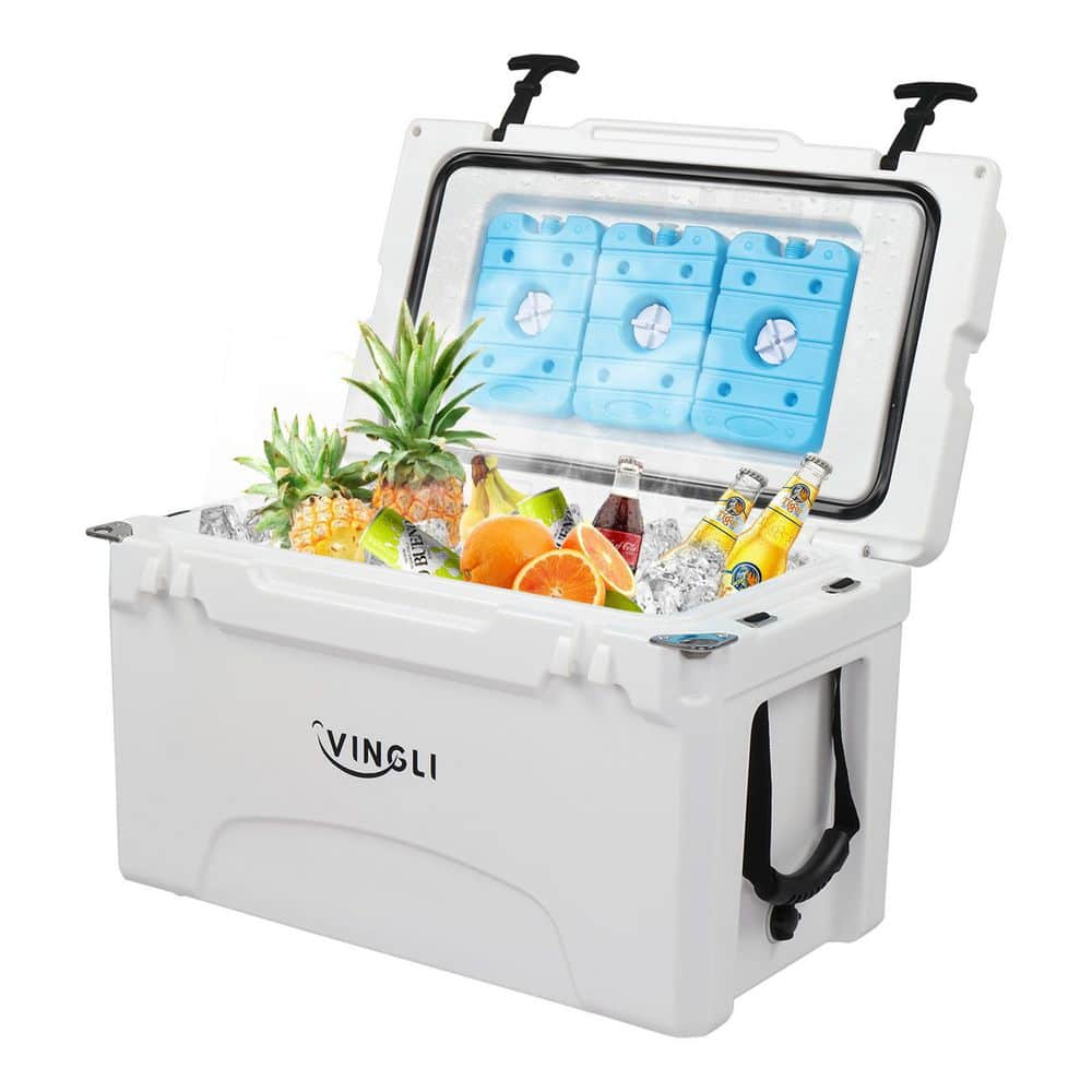 VINGLI 40 qt. Camping Cooler Outdoor Heavy Duty Rotomolded Cooler, Hard