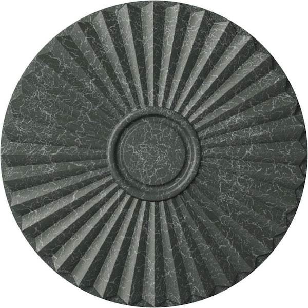 Ekena Millwork 19-3/4" x 1-3/8" Shakuras Urethane Ceiling Medallion (For Canopies upto 5"), Athenian Green Crackle