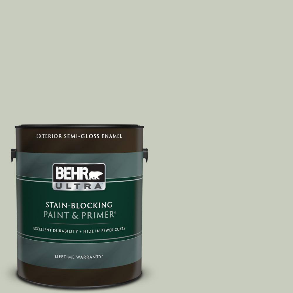 BEHR ULTRA 1 gal. PPL80 Dynasty Celadon SemiGloss Enamel Exterior