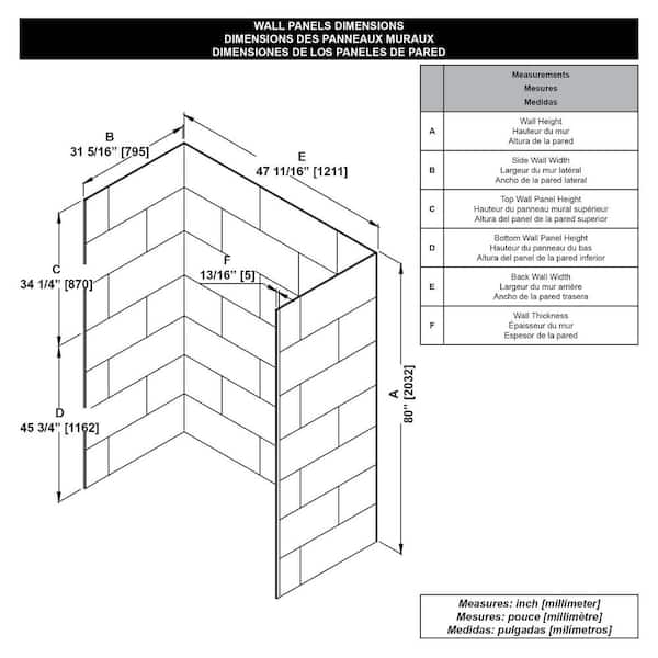 OVE Decors Misty W x 80 H x D 6-Piece Glue