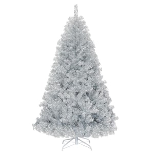 6 ft. Unlit Silver Tinsel Artificial Christmas Tree