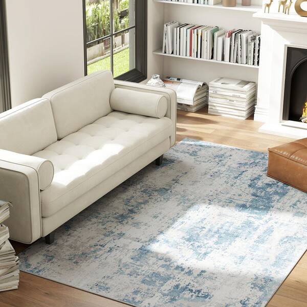 Area Rug 5 ft. x 7 ft. Machine Washable Rug, Modern Abstract Cover