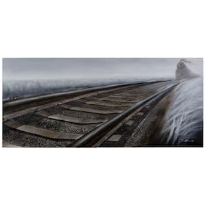 31.5 in. H x 72 in. W "Rip Track" Artwork in Synthetic Fabric Canvas Wall Art