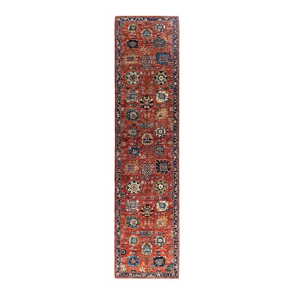 Serapi Red 3 ft. x 12 ft. Tribal Wool Indoor Area Rug