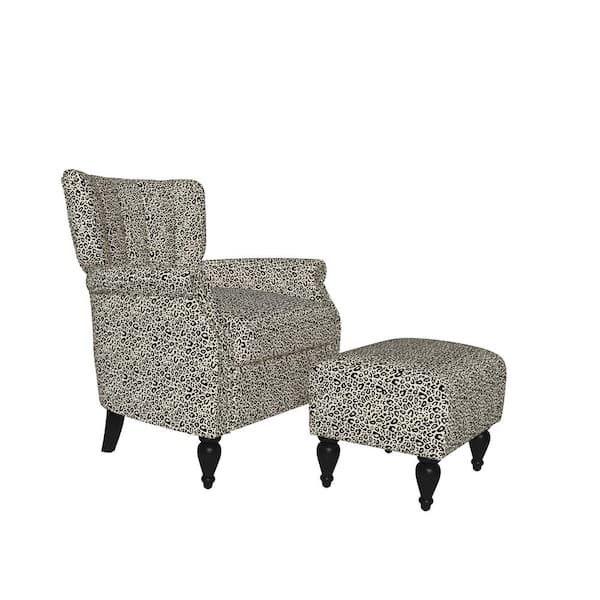 animal print chair and ottoman