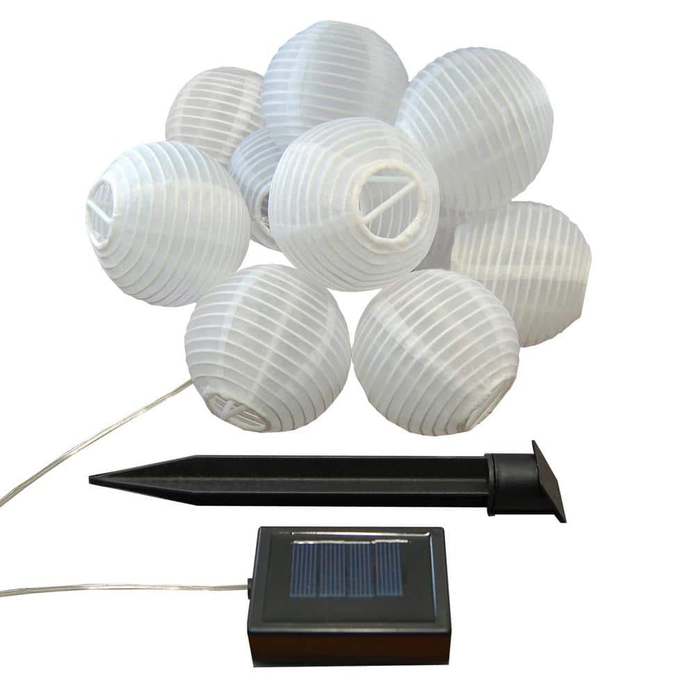 LUMABASE 3 in. Solar White Nylon String Lights (10-Light)