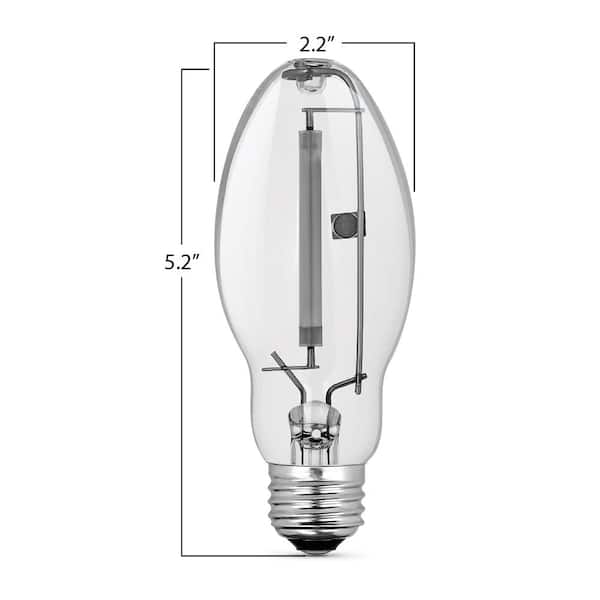 Feit Electric 100-Watt ED17 Shape Clear High Pressure Sodium E26 Medium  Base HID Light Bulb (1-Bulb) LU100/MED/HDRP - The Home Depot
