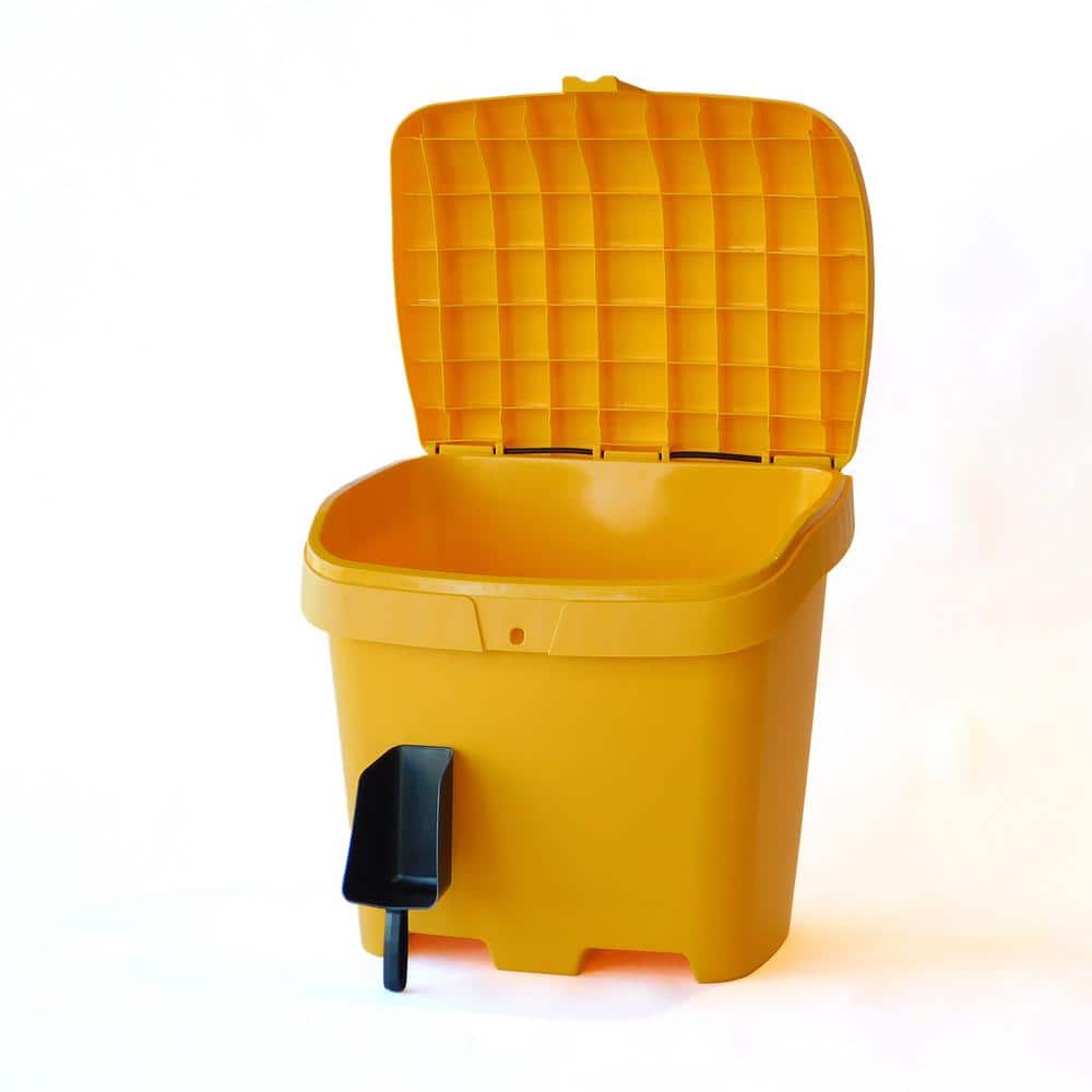 Yellow Lockable Plastic Outdoor Deck Storage Box