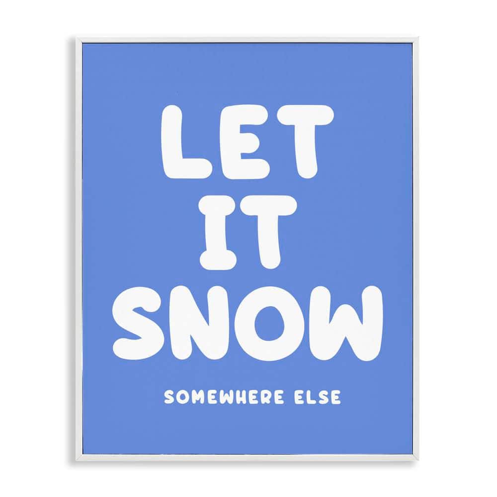 Snow Somewhere Else by House of Lulu White Framed Typography Giclee Art Print 20 in. x 16 in. price history on PriceWatchPro
