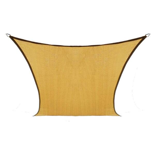 Coolaroo 11 ft. 10 in. Desert Sand Square Shade Sail with Accessory Kit-DISCONTINUED