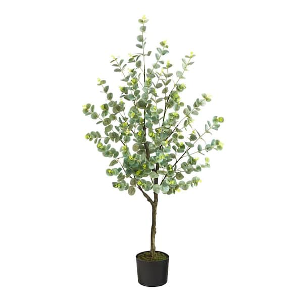 Nearly Natural 4ft. Eucalyptus Artificial Tree T1704 - The Home Depot