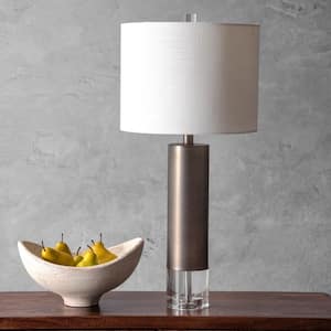 Warwick 28 in. Gray Contemporary Table Lamp, Dimmable