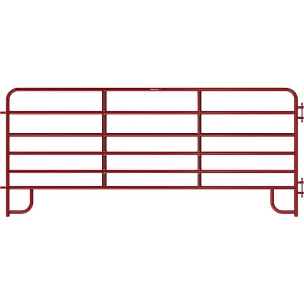 TARTER 62 in. H x 120 in. W x 1.75 in. D Red American Steel Horse Fencing Corral Panel