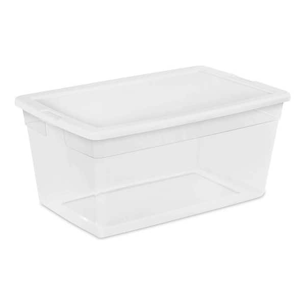 90-Qt. Storage Box with Clear Base and White Lid (12 Pack), 16668004