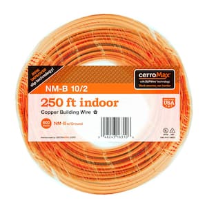 250 ft. 10/2 Orange Solid CerroMax SLiPWire Copper NM-B Wire