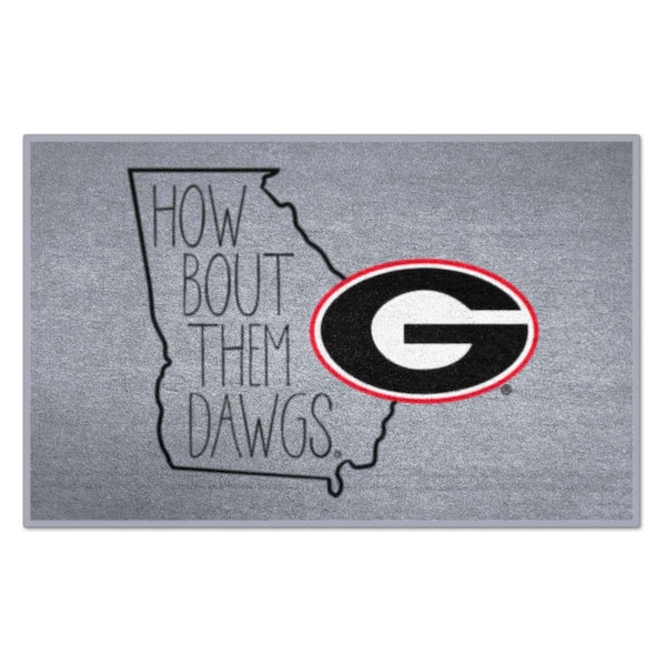 FANMATS Georgia Bulldogs Southern Style Gray 1.5 ft. x 2.5 ft. Starter Area Rug
