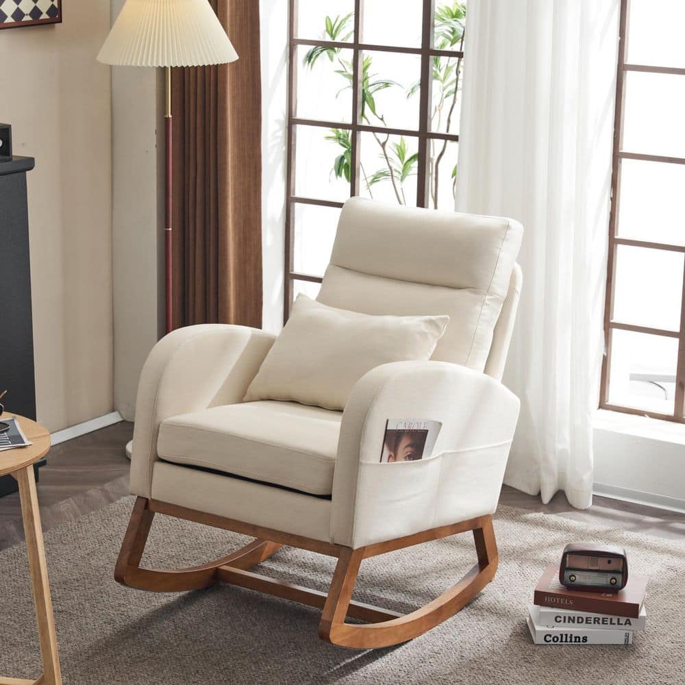 Beige Linen Rocker Armchair price history on PriceWatchPro