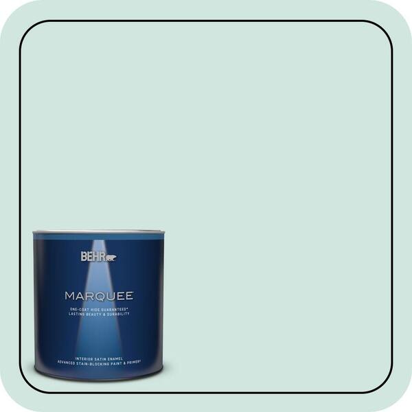 BEHR MARQUEE 1 qt. Home Decorators Collection #HDC-CT-26A Seaglass Satin Enamel Interior Paint & Primer