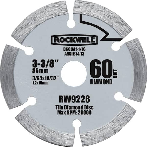 Rockwell VERSACUT 3-3/8 in. Diamond Grit Blade RW9228 - The Home Depot