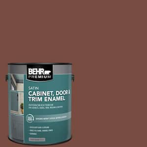 1 gal. #S170-7 Dark Cherry Mocha Satin Enamel Interior/Exterior Cabinet, Door & Trim Paint