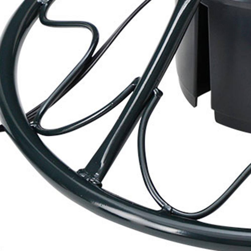 Home Heritage 22-Inch Black Metal Rotating Christmas Tree Stand