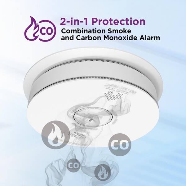 thumbnail image 2 of First Alert 2-in-1 Smoke & Carbon Monoxide Alarm – Battery Powered, Voice Alerts, Alexa Compatible 2 of 5
