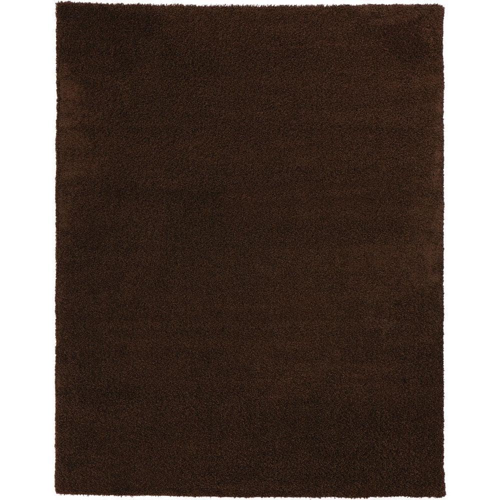 Shaggy Brown 9 ft. x 13 ft. Area Rug