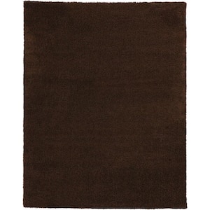 Shaggy Brown 9 ft. x 13 ft. Area Rug