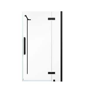 Tampa 42 13/16 in. W x 72 in. H Rectangular Pivot Frameless Corner Shower Enclosure in Black