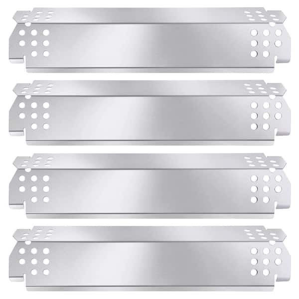 Nexgrill 720-0830H Stainless Steel Heat Plates 4-Pack, 14.5625 in Flame Tamer Burner Covers for Nexgrill 4-Burner