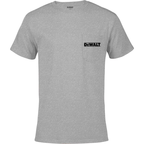 Dewalt T-Shirt Big Logo Mens Work Top Black Performance Vented Moisture