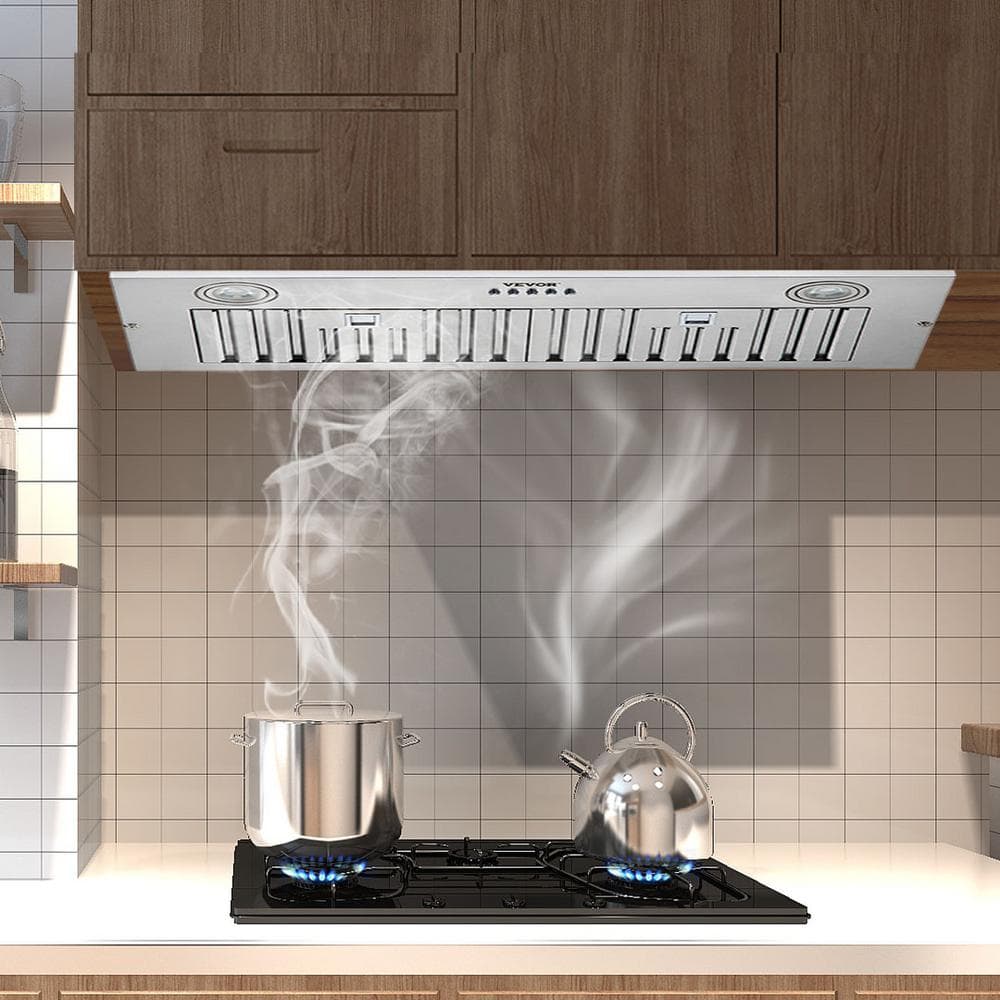 VEVOR 30-Inch Stainless Steel Convertible Insert Range Hood with Charcoal Filter