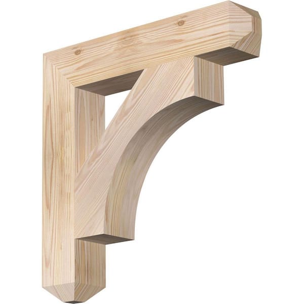 Ekena Millwork 3.5 in. x 20 in. x 20 in. Douglas Fir Westlake Craftsman Smooth Bracket