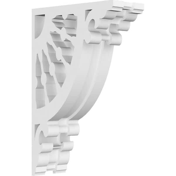 Ekena Millwork 1-7/8 in. x 7 in. x 4-1/2 in. PVC Wagon Wheel Corbel