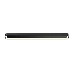 5.98 in. Aiden Matte Black LED Flat Panel 30-Watt 5CCT Selected LED Integrated Linear Flat Panel