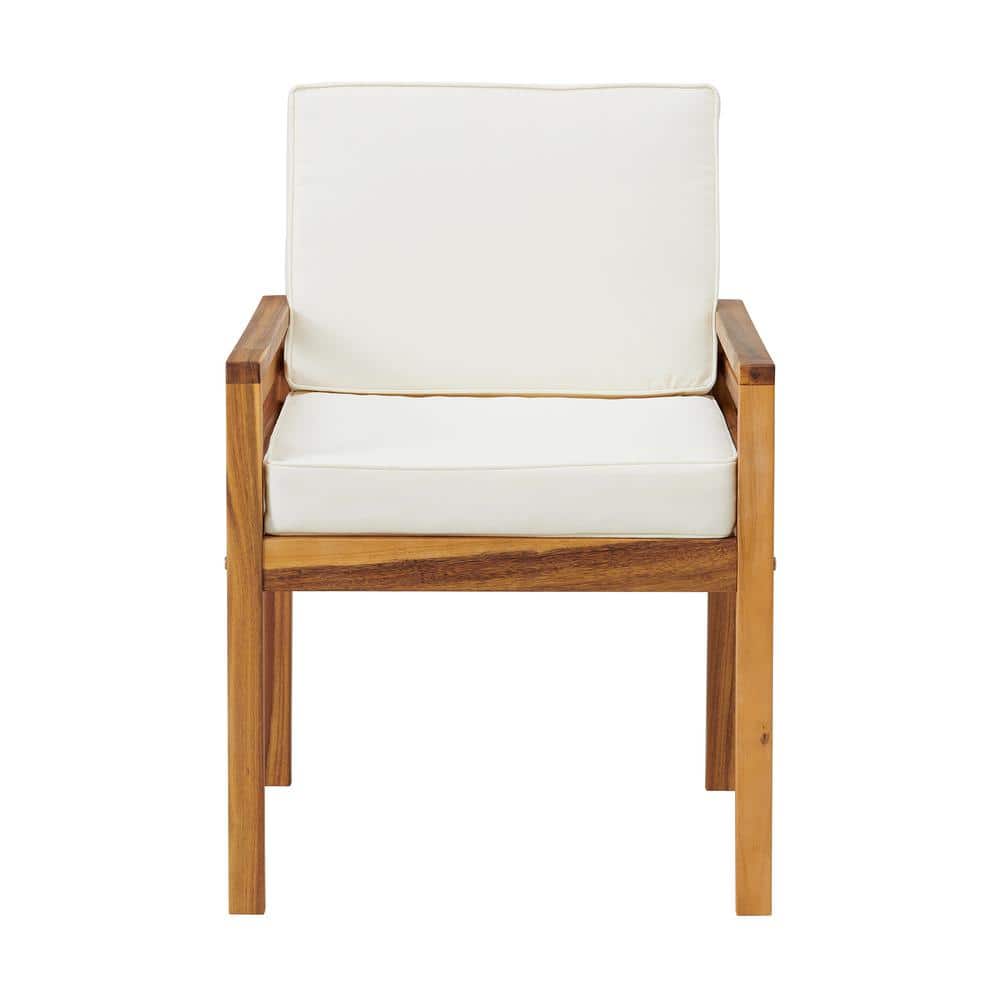 Okemo Acacia Wood 5-Piece Outdoor Dining Set with Cushions