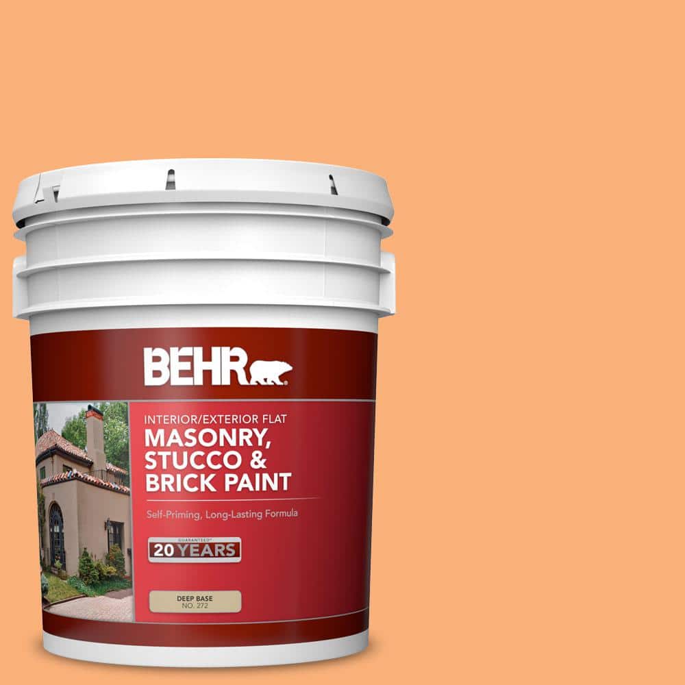 5 gal. #P220-5 Fuzzy Peach Flat Interior/Exterior Masonry, Stucco and Brick