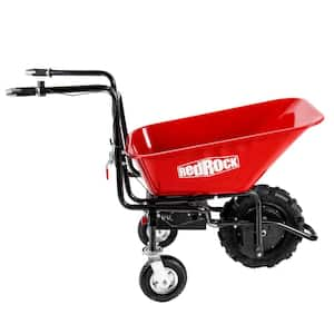 2.6 cu. ft. Stainless Steel Electric Powered Garden Cart,330 lbs Capacity Wheelbarrow with Dual Rear Wheel