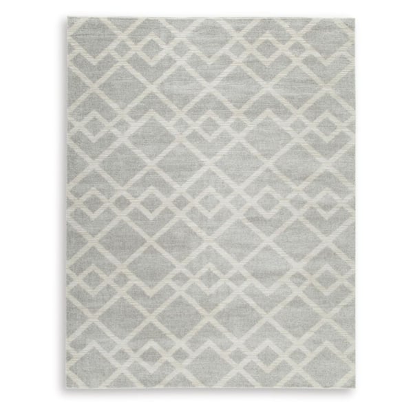 Unawick 8 ft. x 10 ft. Gray/Beige Geometric Area Rug
