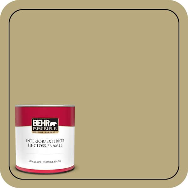 BEHR PREMIUM PLUS 1 qt. #M330-5 Fresh Brew Hi-Gloss Enamel Interior/Exterior Paint & Primer