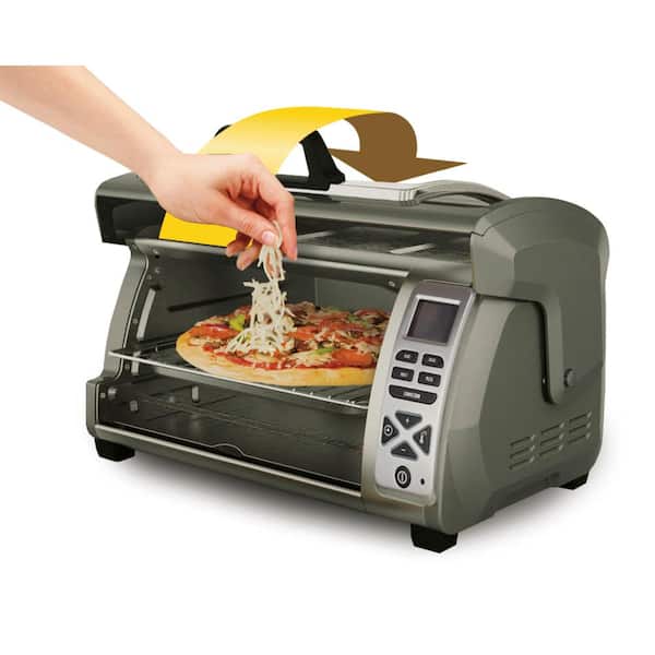 Hamilton Beach - Easy Reach 6-Slice Toaster Oven - Gray - Venue Marketplace