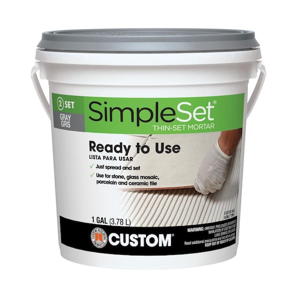 Custom Building Products SimpleSet 1 Gal. (14.25 lbs.) Gray Premixed Thin-Set Mortar